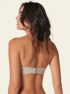 sujetador sin tirantes antigravedad de push up alto sin aro