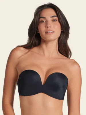 sujetador sin tirantes antigravedad de push up alto sin aro