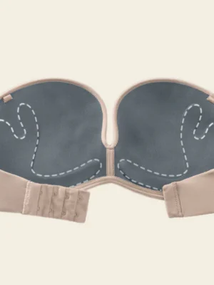 sujetador sin tirantes antigravedad de push up alto sin aro