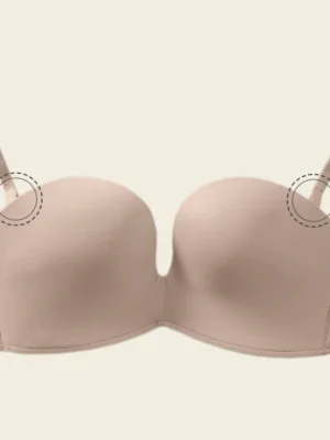 sujetador sin tirantes antigravedad de push up alto sin aro