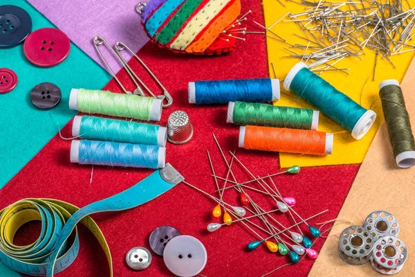 depositphotos 169397178 stock photo sewing kit thread felt and